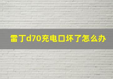 雷丁d70充电口坏了怎么办