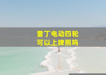 雷丁电动四轮可以上牌照吗