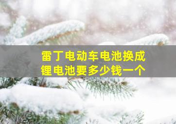 雷丁电动车电池换成锂电池要多少钱一个