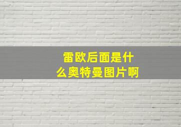 雷欧后面是什么奥特曼图片啊