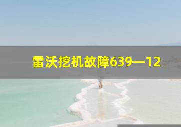 雷沃挖机故障639―12