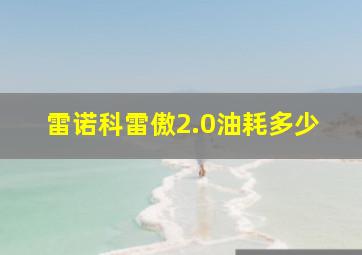 雷诺科雷傲2.0油耗多少