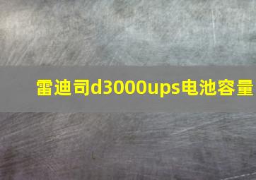 雷迪司d3000ups电池容量