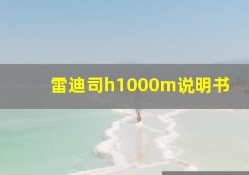 雷迪司h1000m说明书