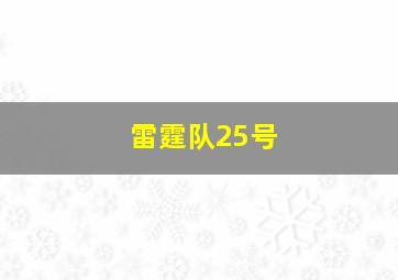 雷霆队25号