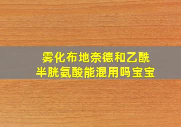 雾化布地奈德和乙酰半胱氨酸能混用吗宝宝