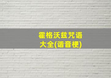 霍格沃兹咒语大全(谐音梗)