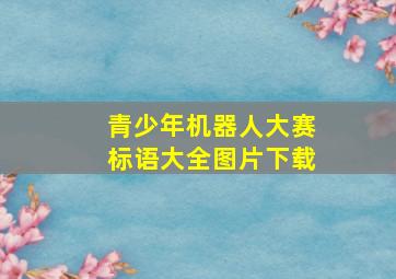 青少年机器人大赛标语大全图片下载