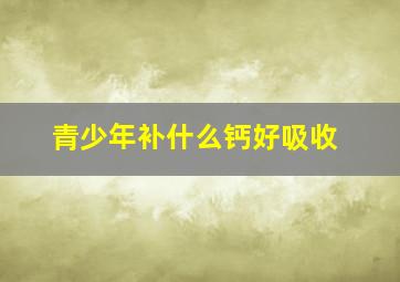 青少年补什么钙好吸收