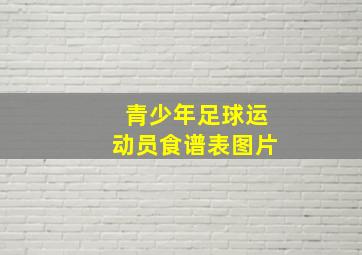 青少年足球运动员食谱表图片