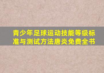 青少年足球运动技能等级标准与测试方法唐炎免费全书