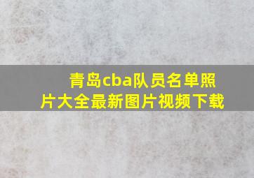 青岛cba队员名单照片大全最新图片视频下载