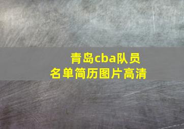 青岛cba队员名单简历图片高清