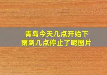 青岛今天几点开始下雨到几点停止了呢图片