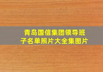 青岛国信集团领导班子名单照片大全集图片