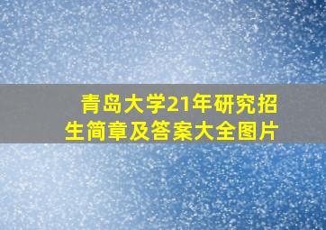 青岛大学21年研究招生简章及答案大全图片