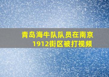 青岛海牛队队员在南京1912街区被打视频