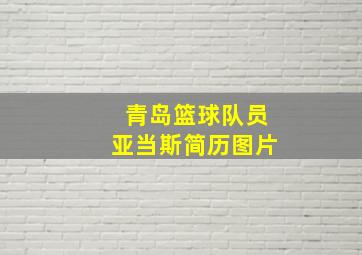 青岛篮球队员亚当斯简历图片