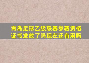 青岛足球乙级联赛参赛资格证书发放了吗现在还有用吗