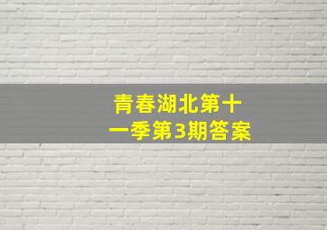 青春湖北第十一季第3期答案