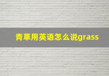 青草用英语怎么说grass