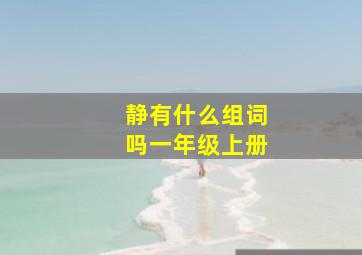 静有什么组词吗一年级上册