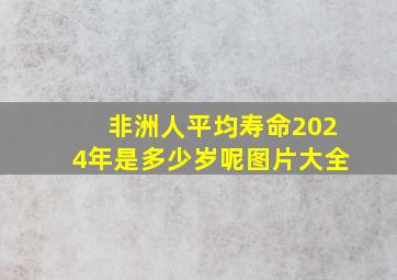 非洲人平均寿命2024年是多少岁呢图片大全