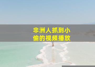 非洲人抓到小偷的视频播放