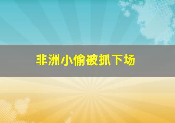 非洲小偷被抓下场