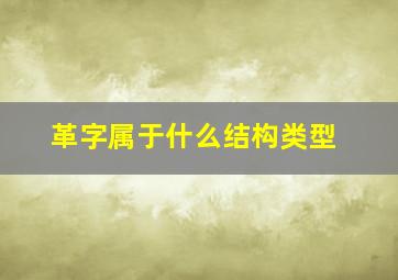 革字属于什么结构类型