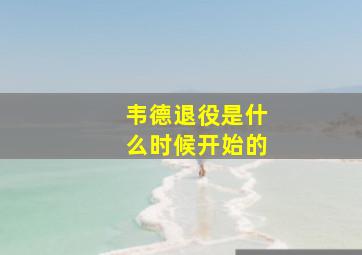 韦德退役是什么时候开始的