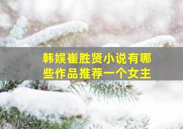 韩娱崔胜贤小说有哪些作品推荐一个女主