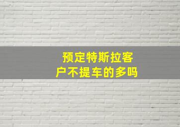 预定特斯拉客户不提车的多吗