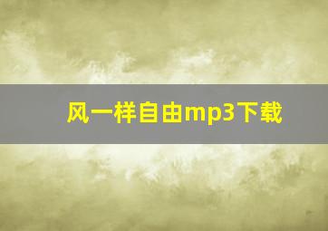 风一样自由mp3下载