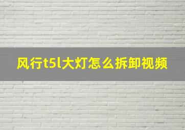 风行t5l大灯怎么拆卸视频