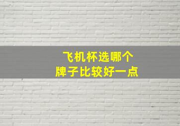 飞机杯选哪个牌子比较好一点