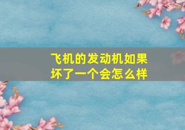 飞机的发动机如果坏了一个会怎么样