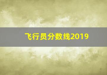 飞行员分数线2019