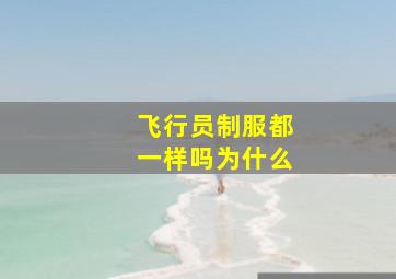 飞行员制服都一样吗为什么