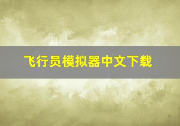 飞行员模拟器中文下载