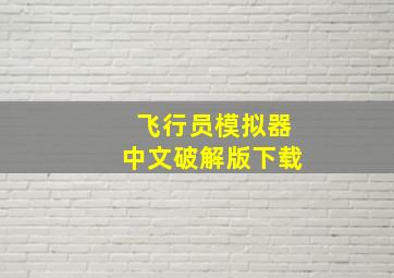 飞行员模拟器中文破解版下载