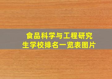 食品科学与工程研究生学校排名一览表图片