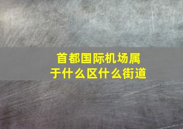 首都国际机场属于什么区什么街道