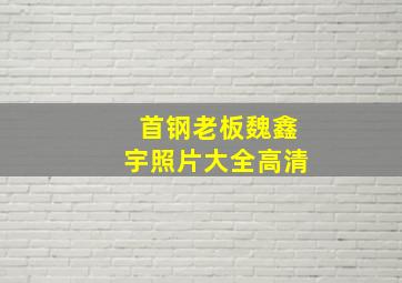 首钢老板魏鑫宇照片大全高清