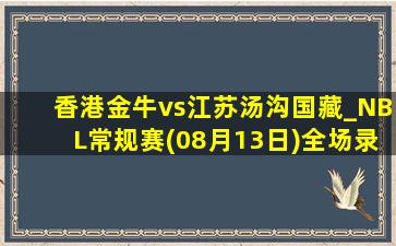 香港金牛vs江苏汤沟国藏_NBL常规赛(08月13日)全场录像