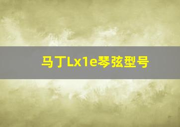 马丁Lx1e琴弦型号