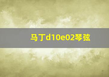 马丁d10e02琴弦