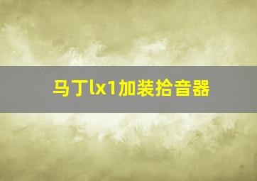 马丁lx1加装拾音器