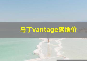 马丁vantage落地价