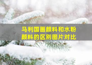 马利国画颜料和水粉颜料的区别图片对比